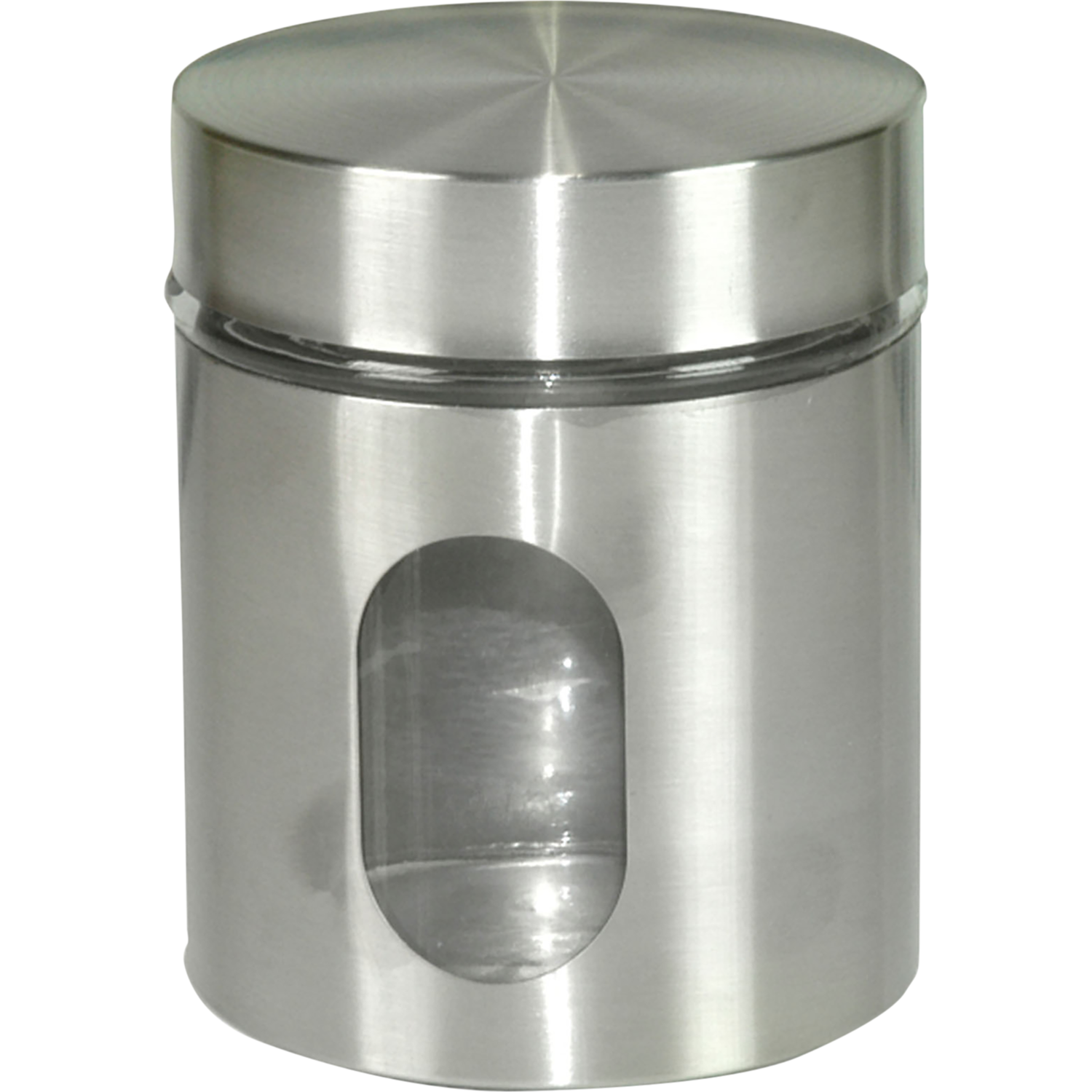 GUSTO CASA - Barattolo con oblò in acciaio 550 ml - h12,5 cm x diametro 10 cm